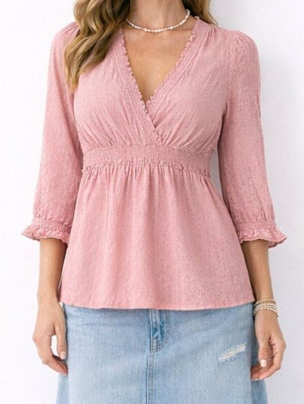 Venezia Plus Size 2X Chic Women’s Top Curvy Fit Peplum Top y2k romantic